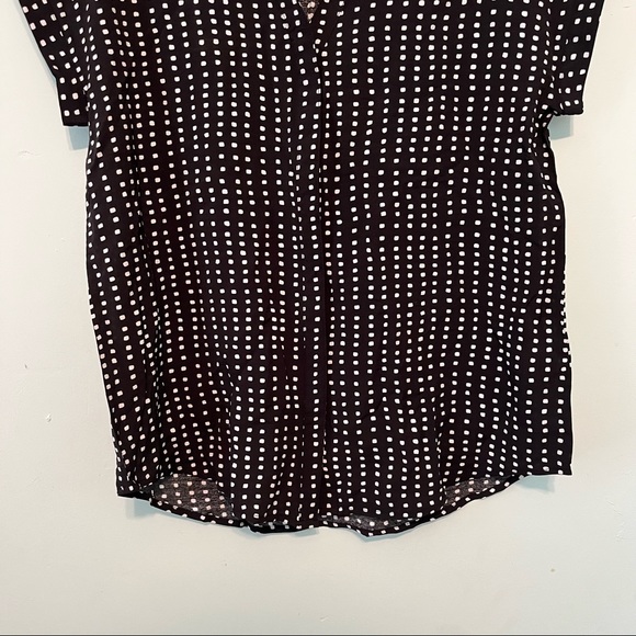 Jachs Girlfriend Top Button Down Shirt Black & White Sz S NWT Patterned - Picture 9 of 13